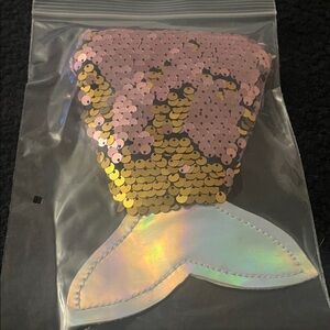 Sparkling Mermaid Tail Sequin Bag for Kids - Pink and Gold
